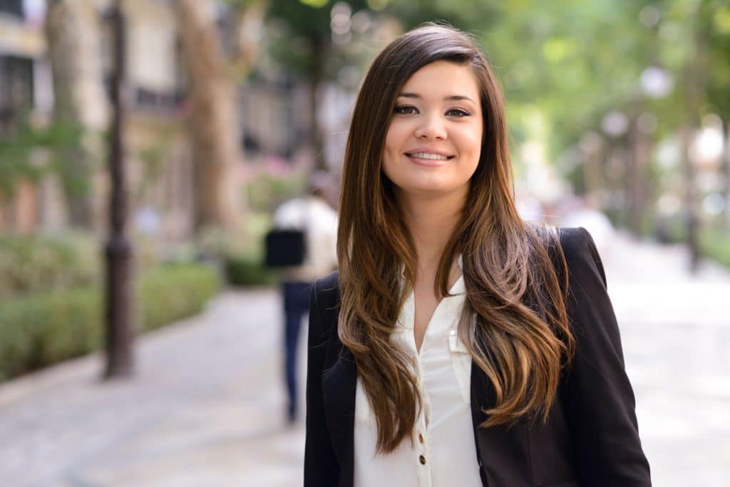 woman mediator smiling